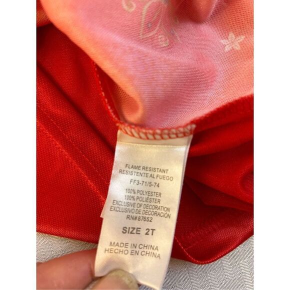 Disney princess red dress 2t little mermaid & friends rn#87652 bling - Picture 10 of 10